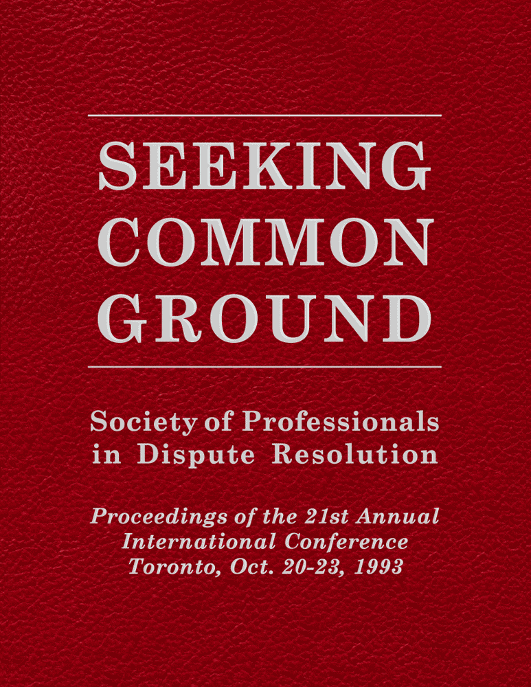 Seeking Common Ground - c.15 by Feld & Simm 1994